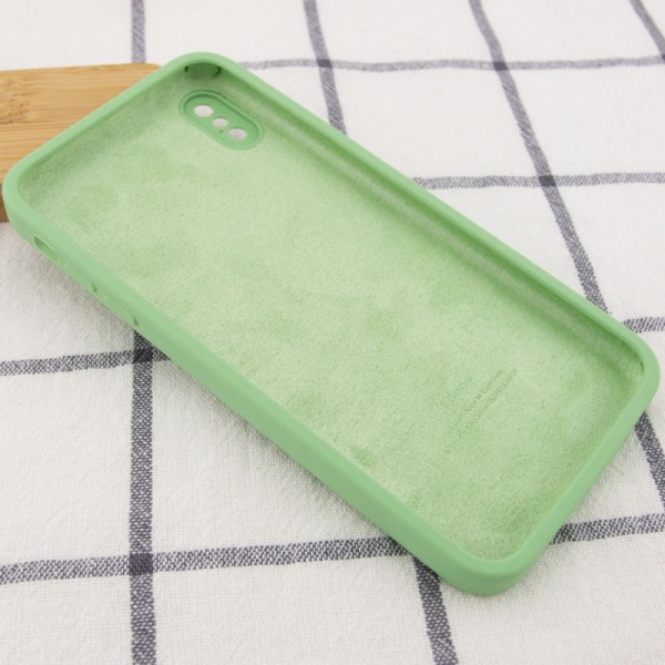 Чохол Silicone Case Square Full Camera Protective (AA) для Apple iPhone XS Max (6.5") М'ятний / Mint Чохол Silicone Case Square Full Camera Protective (AA) для Apple iPhone XS Max (6.5") М'ятний / Mint