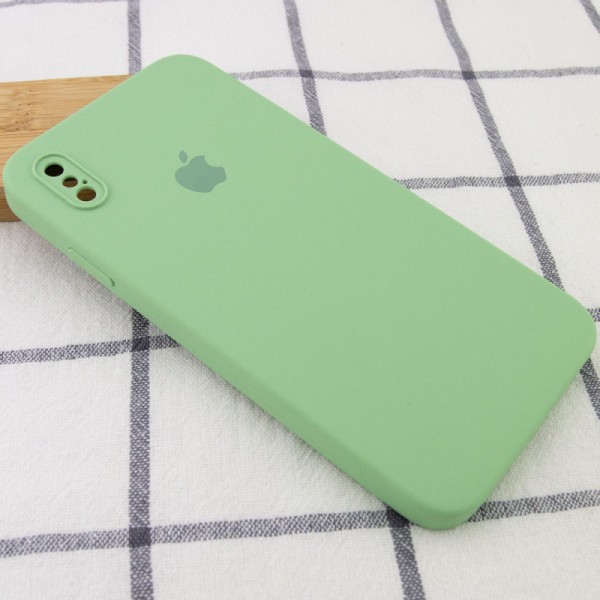 Чохол Silicone Case Square Full Camera Protective (AA) для Apple iPhone XS Max (6.5") М'ятний / Mint Чохол Silicone Case Square Full Camera Protective (AA) для Apple iPhone XS Max (6.5") М'ятний / Mint