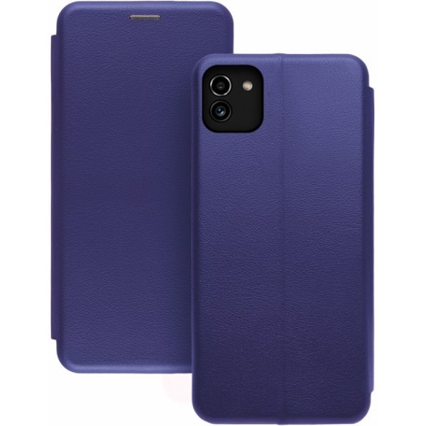 Чохол-книжка Samsung A035 (A03-2022) ориг. (кожа) Blue