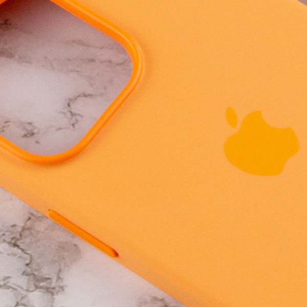 Чохол Silicone case (AAA) full with Magsafe and Animation для Apple iPhone 13 Pro Max (6.7") Помаранчевий / Marigold
