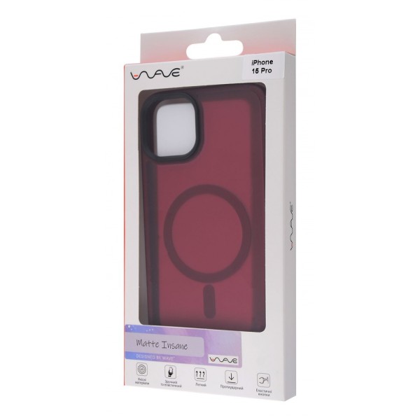 Чохол WAVE Matte Insane Case with Magnetic Ring iPhone 15 Pro deep purple Чохол WAVE Matte Insane Case with Magnetic Ring iPhone 15 Pro deep purple
