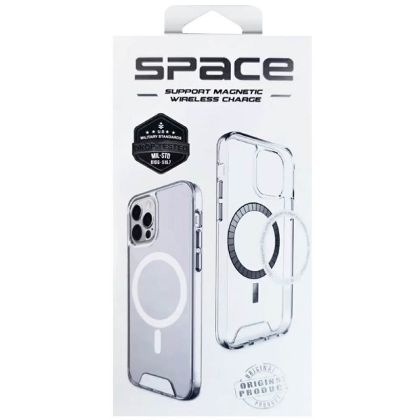 Чохол TPU Space Case with MagSafe для Apple iPhone 13 Pro (6.1") Прозорий Чохол TPU Space Case with MagSafe для Apple iPhone 13 Pro (6.1") Прозорий