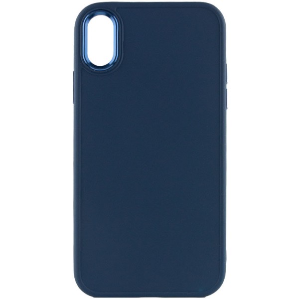 TPU чохол Bonbon Metal Style для Apple iPhone XS Max (6.5") Синій / Cosmos blue