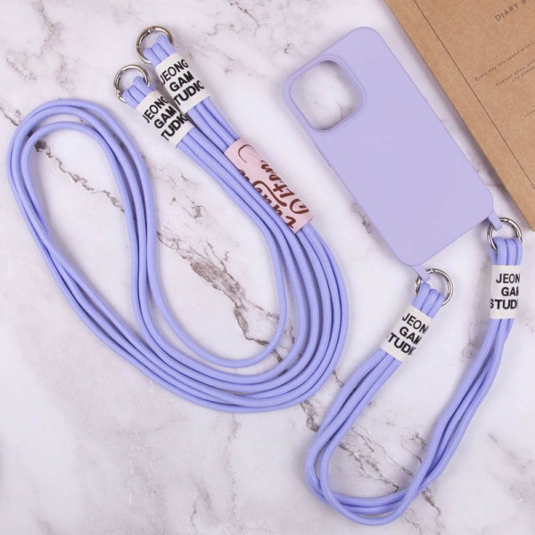 Чохол TPU two straps California для Apple iPhone 13 Pro (6.1") Бузковий