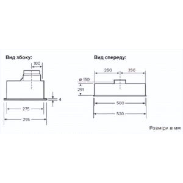 Витяжка Interline SOLO ULTRA BK A/60/T