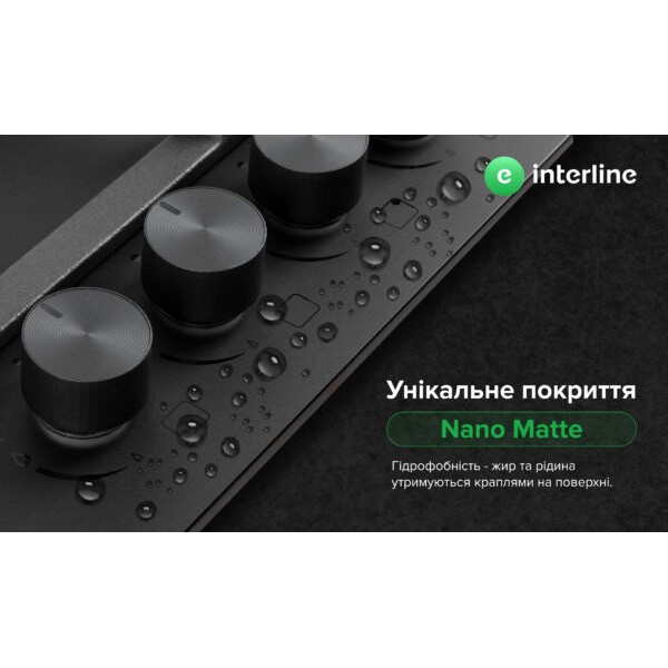 Варильна поверхня Interline HGG 964 FGT BH Nano Matte Варильна поверхня Interline HGG 964 FGT BH Nano Matte