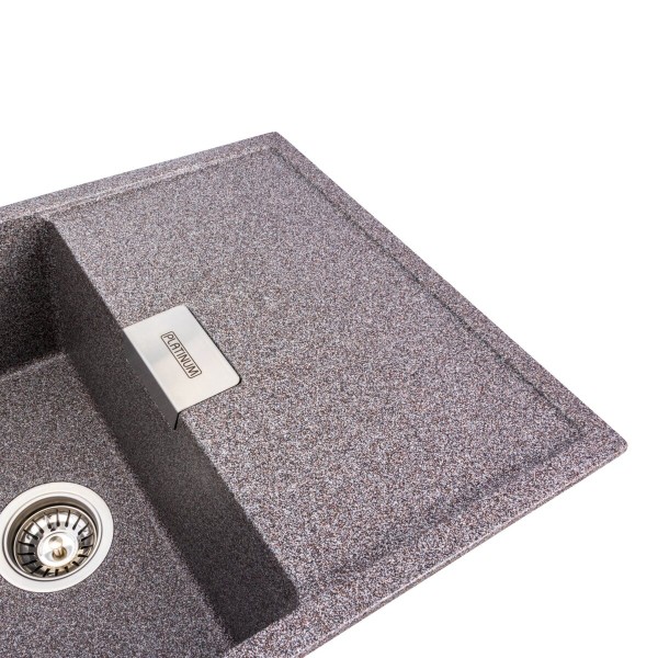 Гранітна мийка для кухні Platinum 8650 DIAMOND матова (мікс)