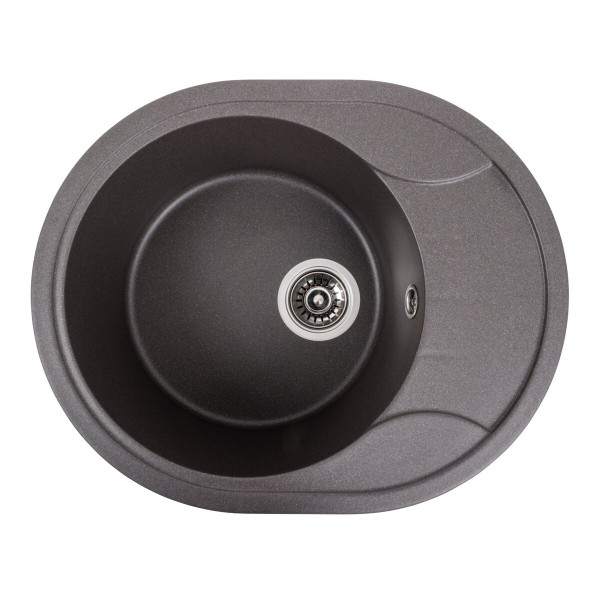 Гранітна мийка для кухні Platinum 5847 ONYX матовий Гренадін