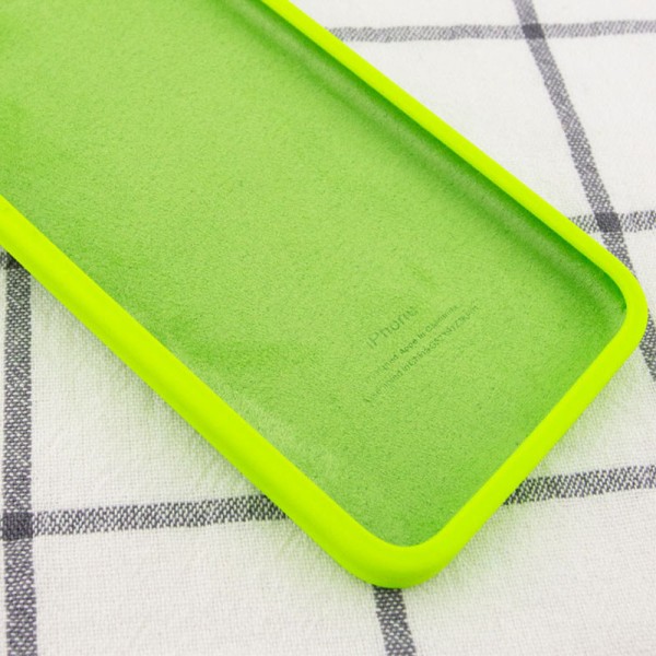 Чохол Silicone Case Square Full Camera Protective (AA) для Apple iPhone 11 Pro (5.8") Салатовий / Neon green