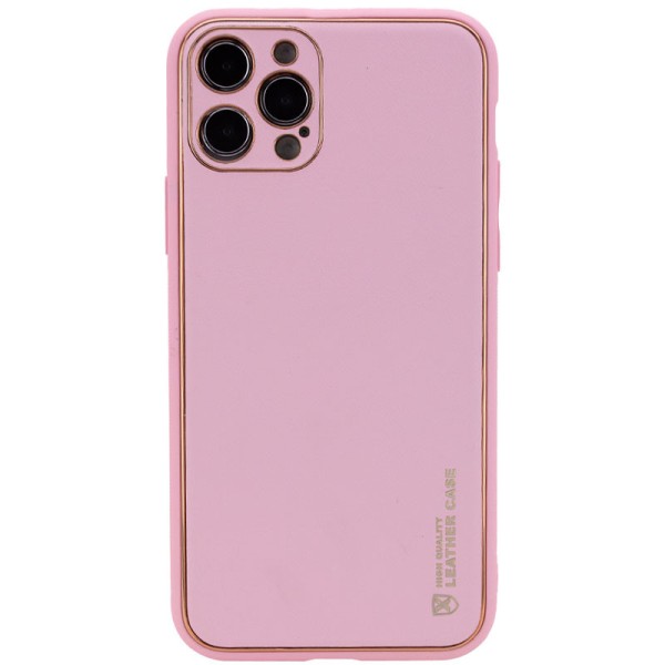 Шкіряний чохол Xshield для Apple iPhone 14 Pro (6.1") Рожевий / Pink