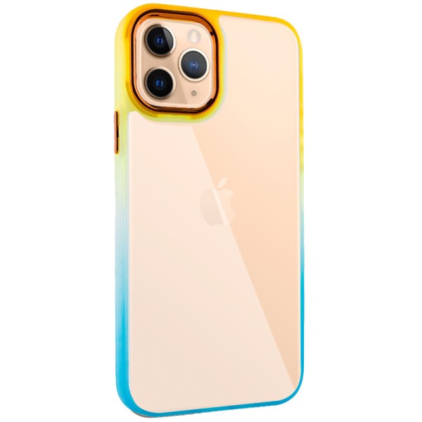 Чохол TPU+PC Fresh sip series для Apple iPhone 11 Pro Max (6.5") Бірюзовий / Помаранчевий