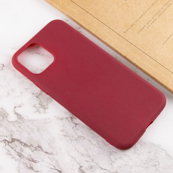 Силіконовий чохол Candy для Apple iPhone 14 (6.1") Бордовий