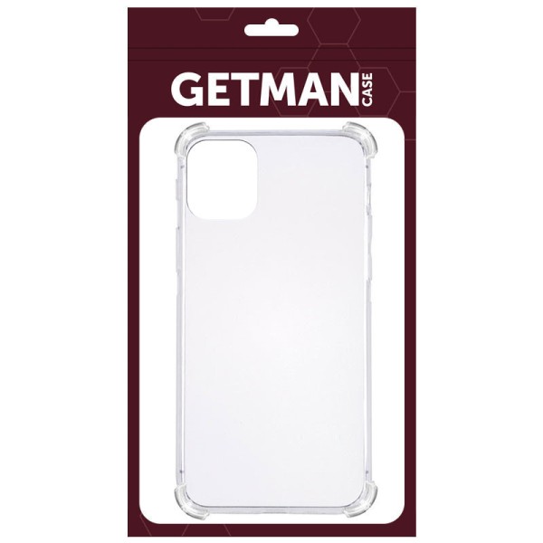 TPU чохол GETMAN Ease logo посилені кути для Apple iPhone 11 (6.1") Безбарвний (прозорий)