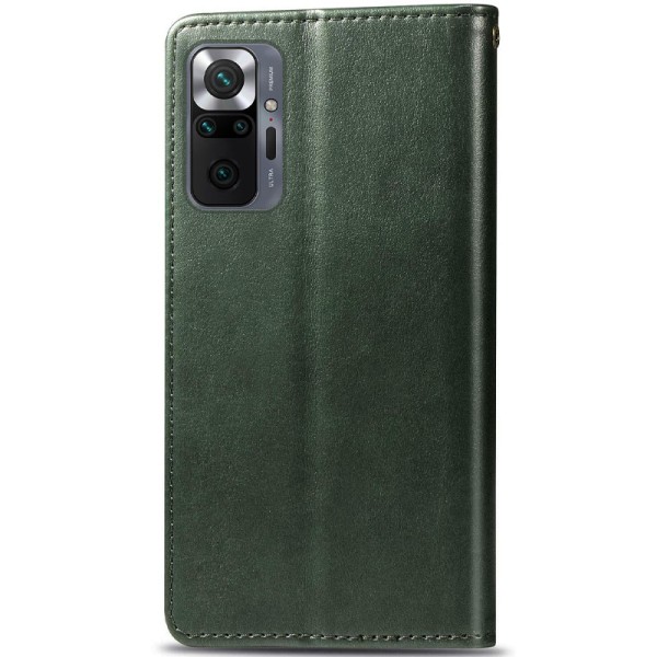 Шкіряний чохол книжка GETMAN Gallant (PU) для Xiaomi Redmi Note 10 Pro / 10 Pro Max Зелений