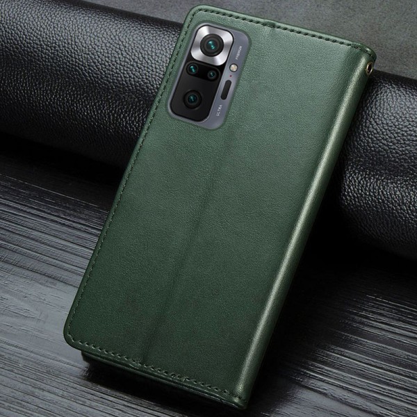 Шкіряний чохол книжка GETMAN Gallant (PU) для Xiaomi Redmi Note 10 Pro / 10 Pro Max Зелений