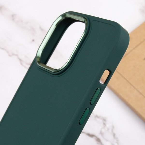 TPU чохол Bonbon Metal Style для Apple iPhone 14 Pro Max (6.7") Зелений / Pine green