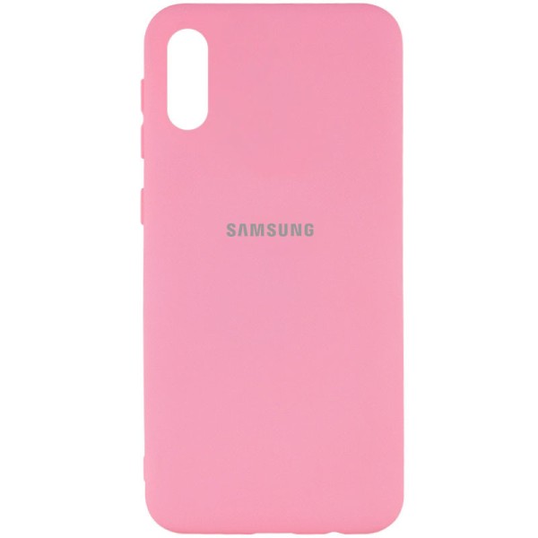 Чехол Silicone Cover My Color Full Protective (A) для Samsung Galaxy A02 Розовый / Pink