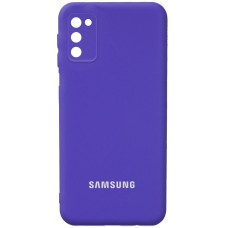 Чехол Silicone Cover Full Camera (AA) для Samsung Galaxy A03s Фиолетовый / Purple