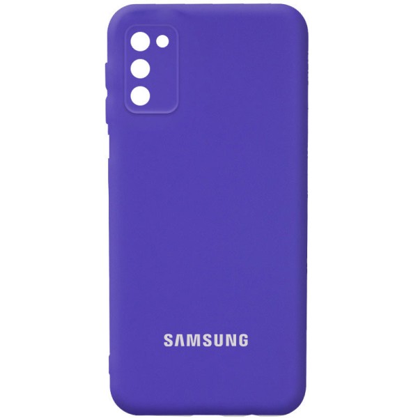 Чехол Silicone Cover Full Camera (AA) для Samsung Galaxy A03s Фиолетовый / Purple
