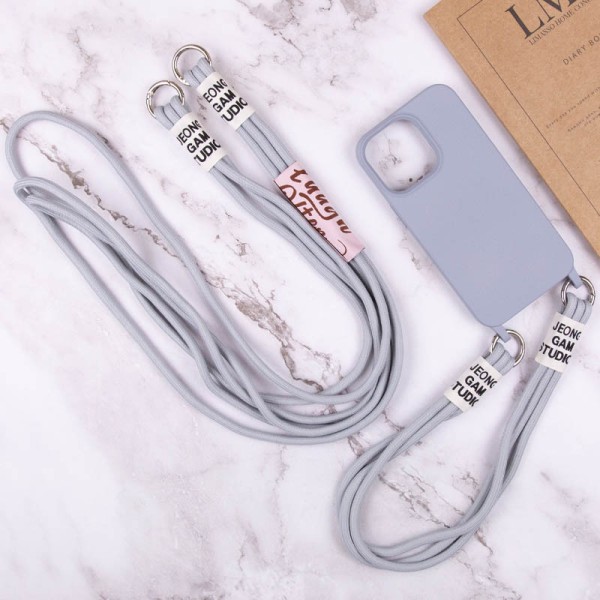 Чохол TPU two straps California для Apple iPhone 13 Pro Max (6.7") Сірий / Stone Чохол TPU two straps California для Apple iPhone 13 Pro Max (6.7") Сірий / Stone