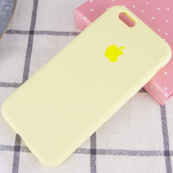 Чохол Silicone Case Full Protective (AA) для Apple iPhone 6/6s (4.7") Жовтий / Mellow Yellow