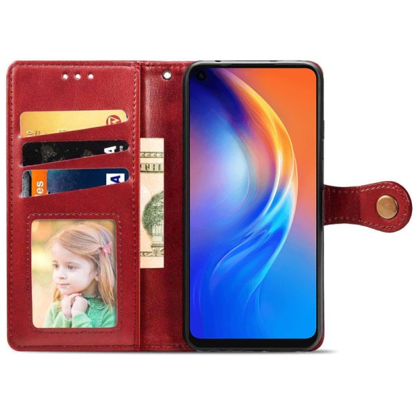 Шкіряний чохол книжка GETMAN Gallant (PU) для TECNO Camon 16 SE Червоний Шкіряний чохол книжка GETMAN Gallant (PU) для TECNO Camon 16 SE Червоний