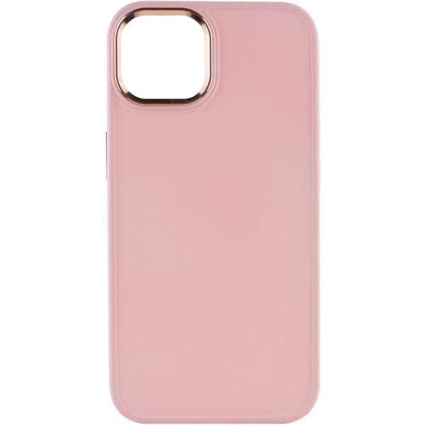 TPU чохол Bonbon Metal Style для Apple iPhone 14 (6.1") Рожевий / Light pink