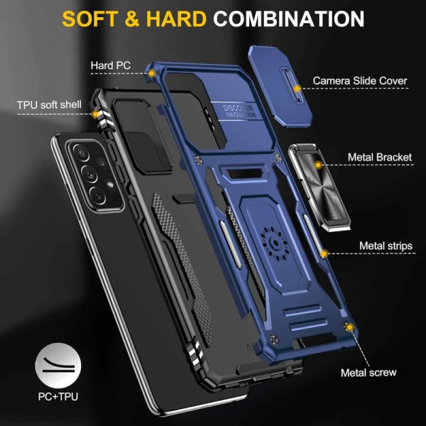 Ударостійкий чохол Camshield Army Ring для Samsung Galaxy A53 5G Синій / Navy Ударостійкий чохол Camshield Army Ring для Samsung Galaxy A53 5G Синій / Navy