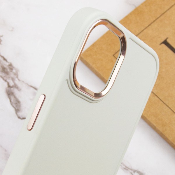 TPU чохол Bonbon Metal Style для Apple iPhone 14 (6.1") Білий / White