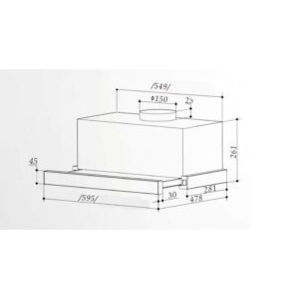 Витяжка Interline SHARK PLUS X/S A/60 Витяжка Interline SHARK PLUS X/S A/60
