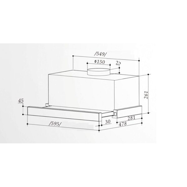 Витяжка Interline SHARK PLUS X/S A/60 Витяжка Interline SHARK PLUS X/S A/60