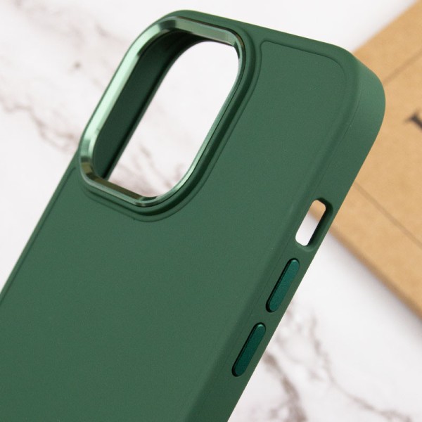 TPU чохол Bonbon Metal Style для Apple iPhone 14 Pro (6.1") Зелений / Army green