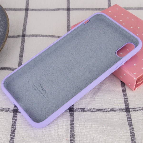 Чохол Silicone Case Full Protective (AA) для Apple iPhone X (5.8") / XS (5.8") Бузковий / Dasheen Чохол Silicone Case Full Protective (AA) для Apple iPhone X (5.8") / XS (5.8") Бузковий / Dasheen