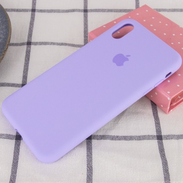 Чохол Silicone Case Full Protective (AA) для Apple iPhone X (5.8") / XS (5.8") Бузковий / Dasheen Чохол Silicone Case Full Protective (AA) для Apple iPhone X (5.8") / XS (5.8") Бузковий / Dasheen