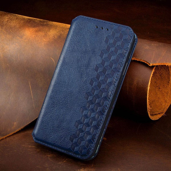 Шкіряний чохол книжка GETMAN Cubic (PU) для Xiaomi Redmi 10C Синій