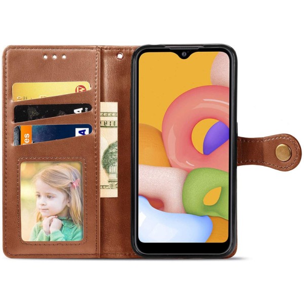Шкіряний чохол книжка GETMAN Gallant (PU) для Xiaomi Redmi 9A Коричневий