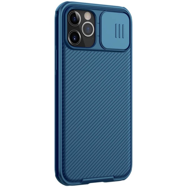 Карбонова накладка Nillkin Camshield (шторка на камеру) для Apple iPhone 13 Pro Max (6.7") Синій / Blue Карбонова накладка Nillkin Camshield (шторка на камеру) для Apple iPhone 13 Pro Max (6.7") Синій / Blue