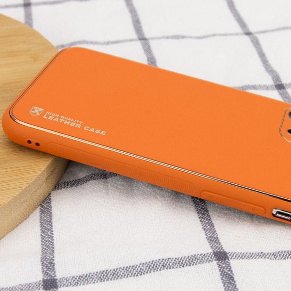 Шкіряний чохол Xshield для Apple iPhone 14 Plus (6.7") Помаранчевий / Apricot Шкіряний чохол Xshield для Apple iPhone 14 Plus (6.7") Помаранчевий / Apricot