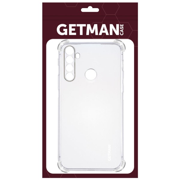TPU чохол GETMAN Ease logo посилені кути для Xiaomi Redmi Note 8T Безбарвний (прозорий)