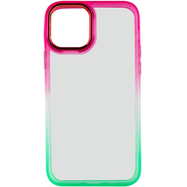 Чохол TPU+PC Fresh sip series для Apple iPhone 12 Pro / 12 (6.1") Салатовий / Рожевий