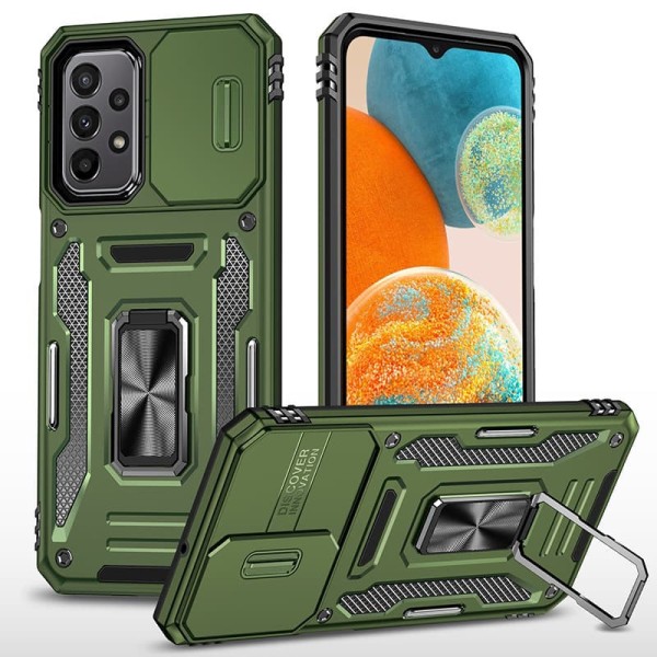 Ударостійкий чохол Camshield Army Ring для Samsung Galaxy A13 4G / A04s Оливковий / Army Green