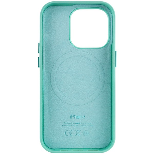 Шкіряний чохол Leather Case (AA Plus) with MagSafe для Apple iPhone 14 Pro Max (6.7") Ice Шкіряний чохол Leather Case (AA Plus) with MagSafe для Apple iPhone 14 Pro Max (6.7") Ice