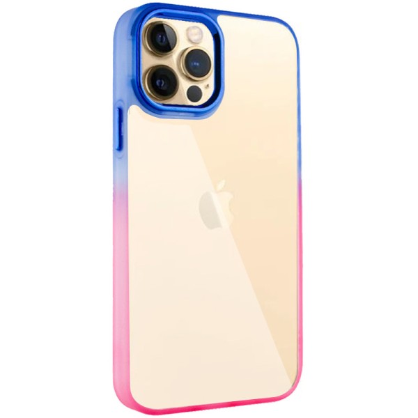 Чохол TPU+PC Fresh sip series для Apple iPhone 12 Pro Max (6.7") Рожевий / Синій