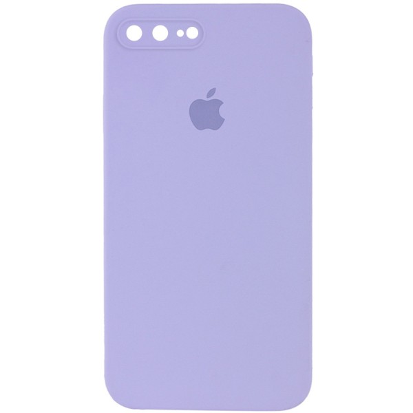 Чохол Silicone Case Square Full Camera Protective (AA) для Apple iPhone 7 plus / 8 plus (5.5") Бузковий / Dasheen