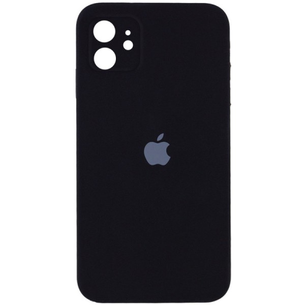 Чохол Silicone Case Square Full Camera Protective (AA) для Apple iPhone 11 (6.1") Чорний / Black Чохол Silicone Case Square Full Camera Protective (AA) для Apple iPhone 11 (6.1") Чорний / Black