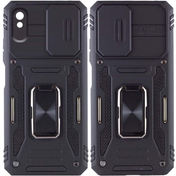 Ударостійкий чохол Camshield Army Ring для Xiaomi Redmi 9A Чорний / Black
