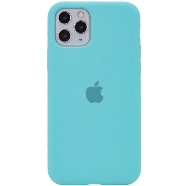 Чохол Silicone Case Full Protective (AA) для Apple iPhone 11 Pro (5.8") Бірюзовий / Marine Green