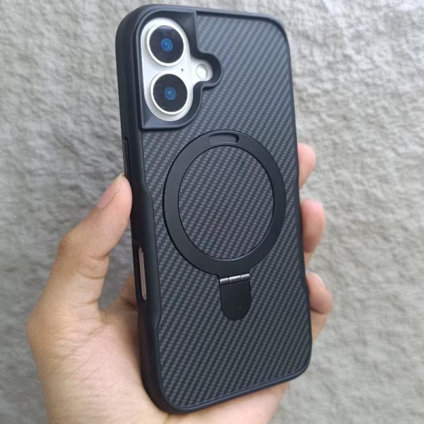 TPU+PC чохол Metal Buttons with MagSafe Carbon Ring для Apple iPhone 16 (6.1") Чорний TPU+PC чохол Metal Buttons with MagSafe Carbon Ring для Apple iPhone 16 (6.1") Чорний