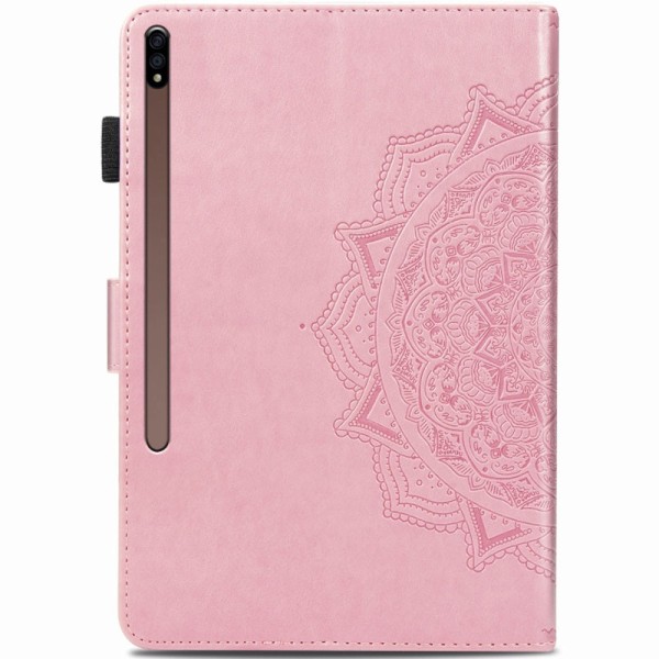Шкіряний чохол Art Case з візитницею для Samsung Galaxy Tab S7+ Рожевий