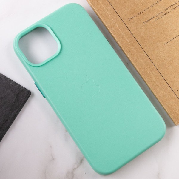 Шкіряний чохол Leather Case (AA Plus) with MagSafe для Apple iPhone 13 (6.1") Ice Шкіряний чохол Leather Case (AA Plus) with MagSafe для Apple iPhone 13 (6.1") Ice